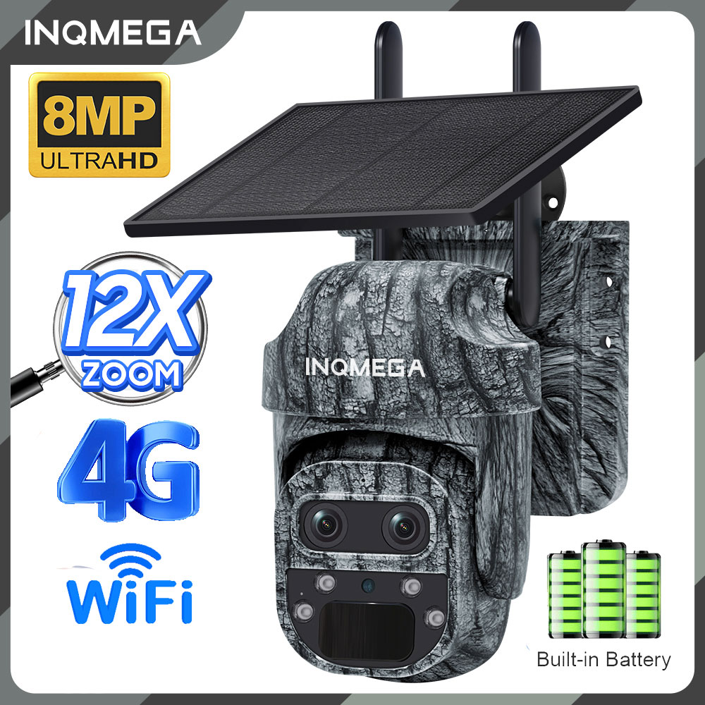 Outdoor Hunting Camera Wifi - Caméra à énergie solaire 4K 8MP