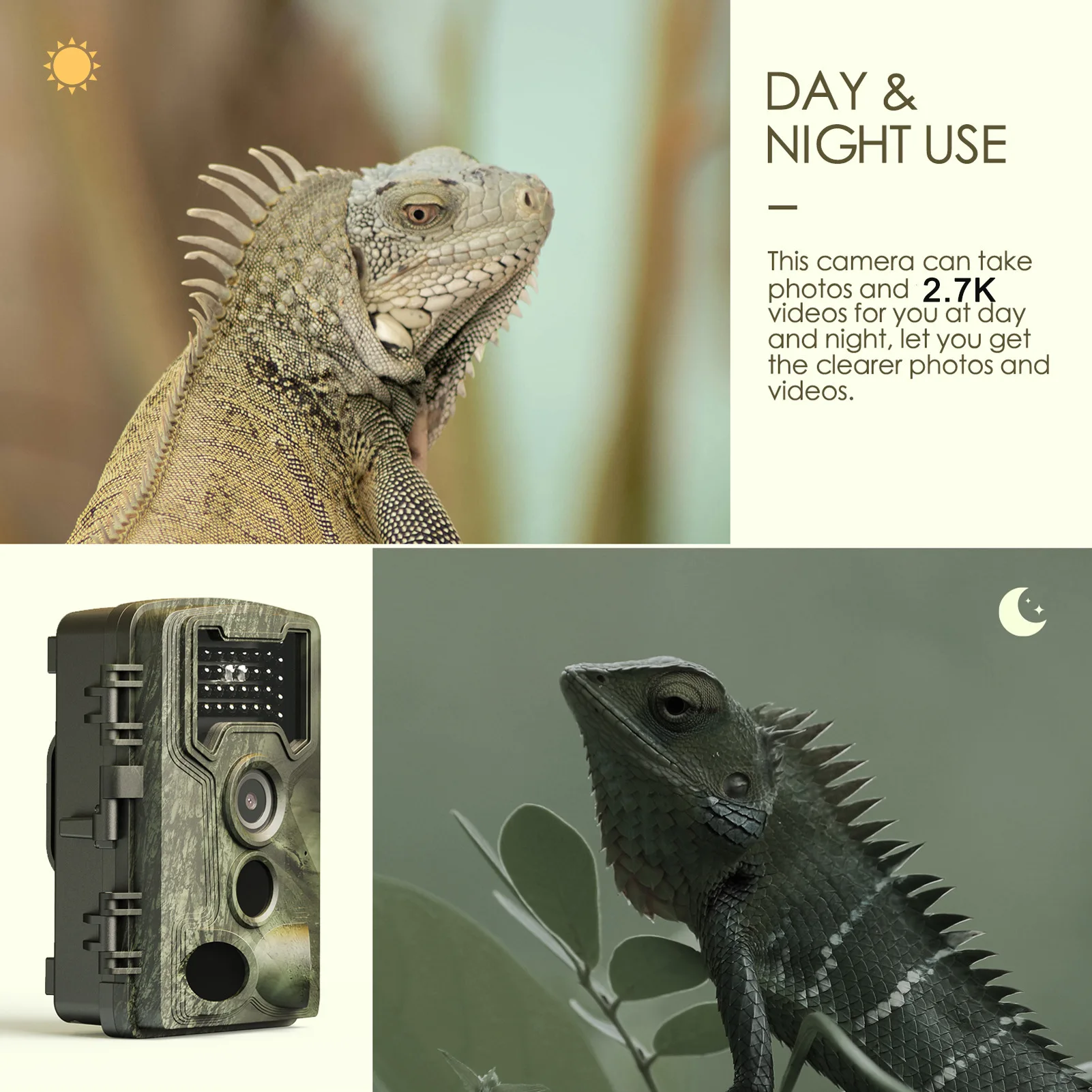 Caméra de chasse 58MP 2.7K ave - Outdoor Hunting Camera Wifi avis et prix